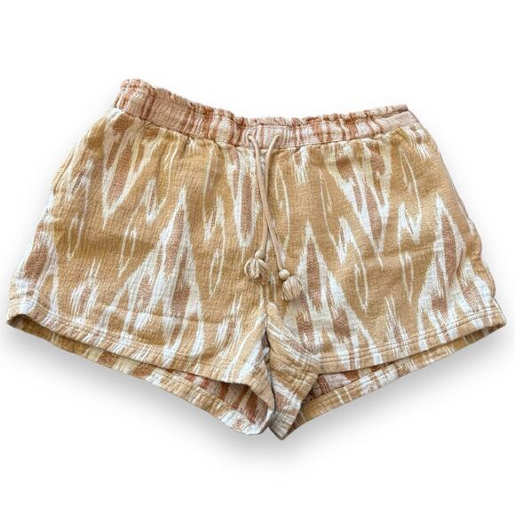 Aerie High Waist Jacquard Cotton Woven Shorts Size XXL Ikat Boho - Picture 2 of 7